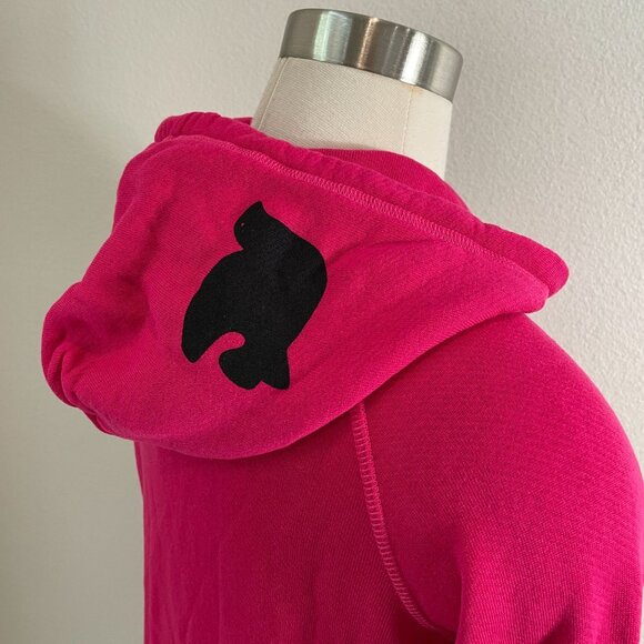 Free City Womens XS Pink Pullover Hoodie Life Nature Love Cotton USA Sweatshirt - Picture 8 of 9